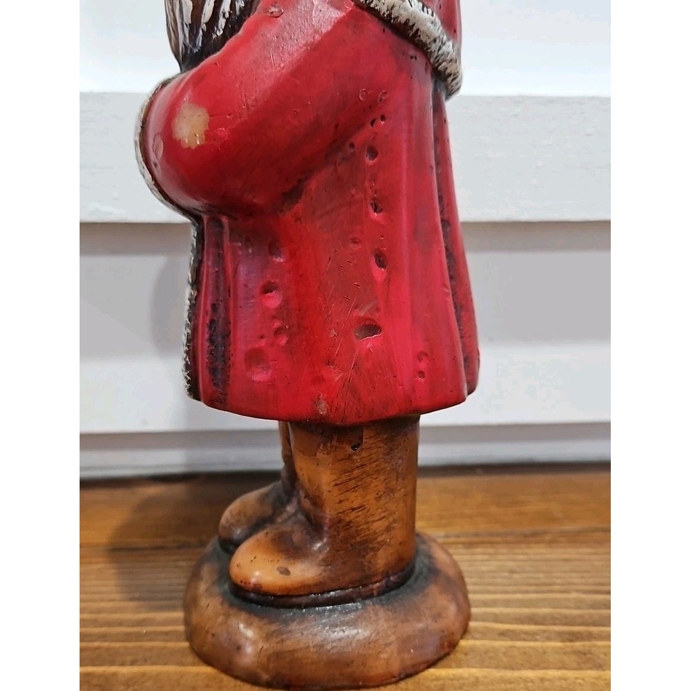 Vintage Old Christmas Chalkware Santa Claus Candle 9.5 × 3 Never Been Burned - Picture 5 of 11